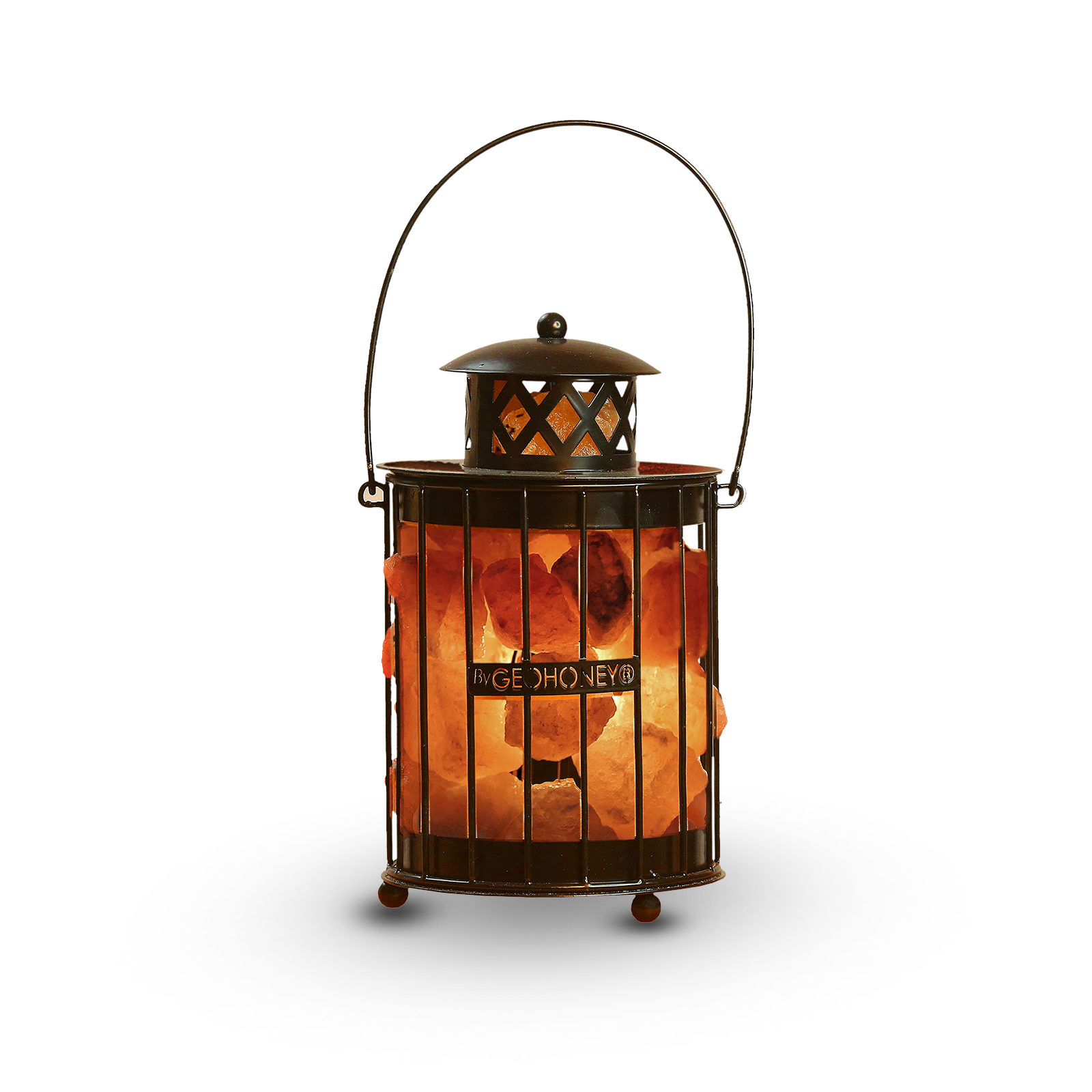 Himalayan Salt Lamp with Chunks - Hanging Lamp