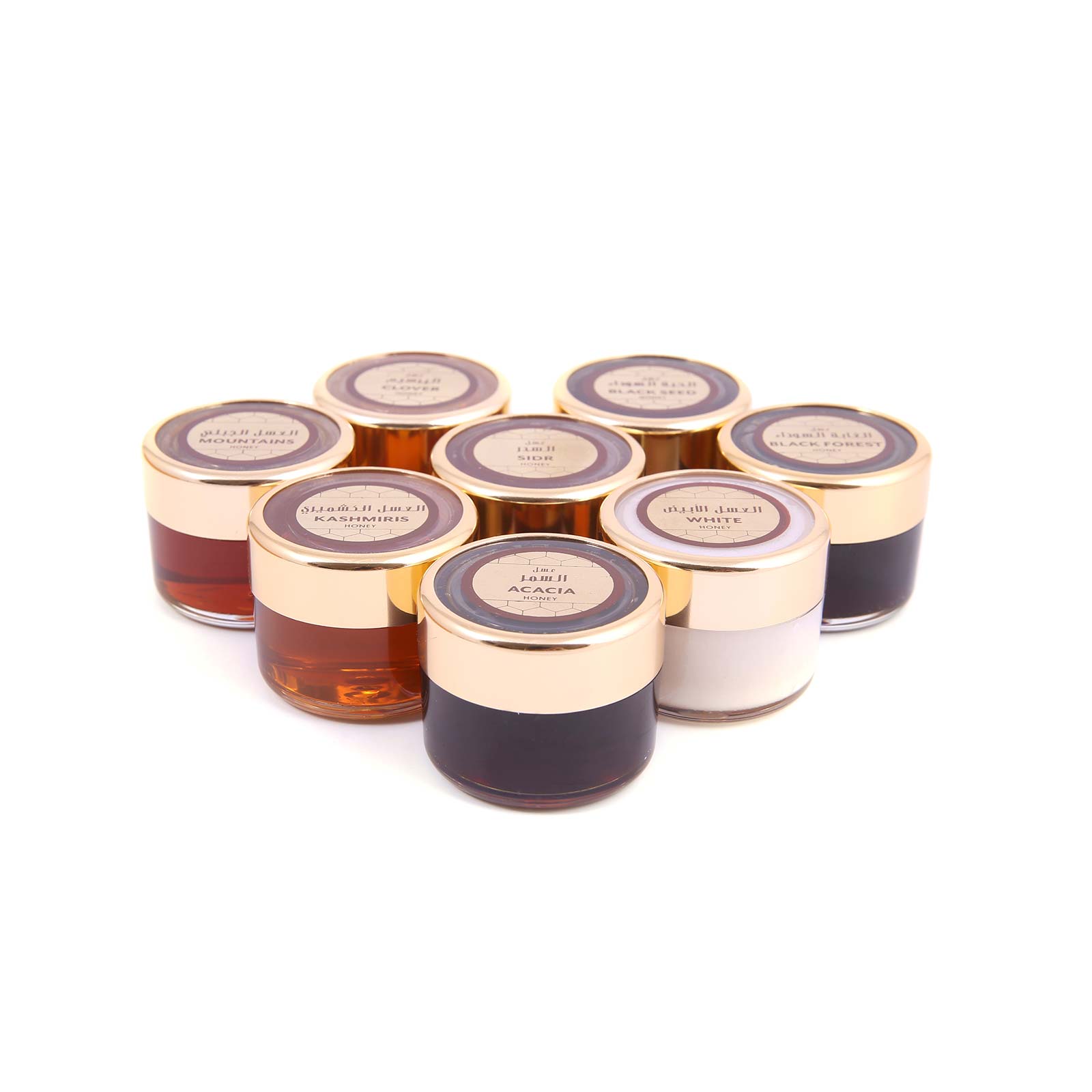 Assorted Bee Honey in a Wooden Box-28.3G x8