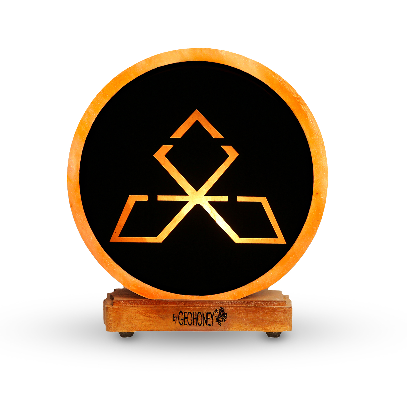Himalayan Salt Lamp - Triquetra Sign