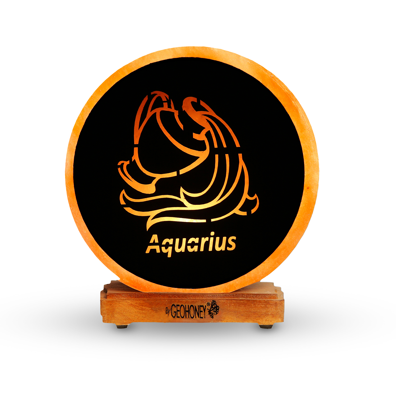 Himalayan Salt Lamp - Zodiac Sign Aquarius